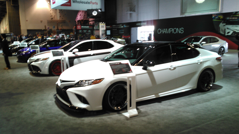Toyota Booth in the back of Central Hall. Nothing but Camrys!!